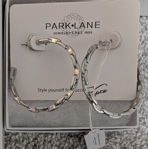 Park Lane Chantel Silver Hoop Earrings